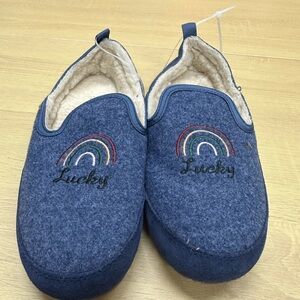 Lucky Brand Blue Sherpa Lined Slippers Size 7 NWOT